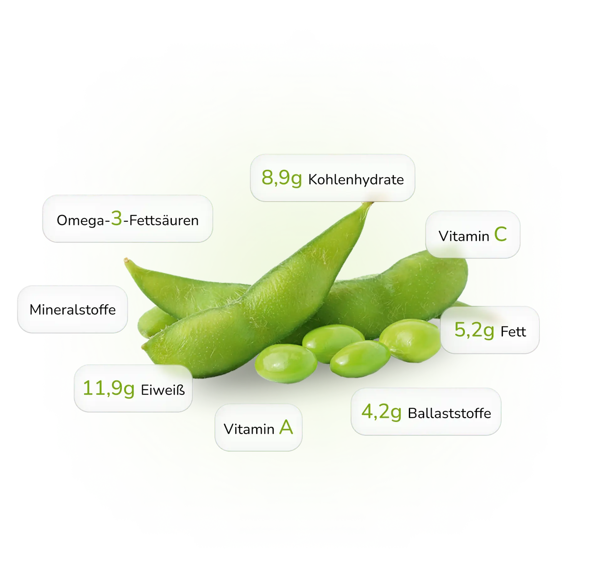 Illustration zu den Edamame Nährstoffen